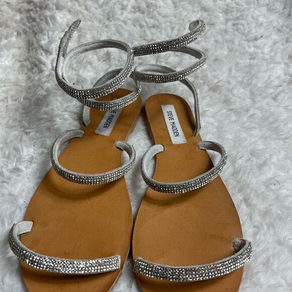 Steve Madden Garnish Rhinestones straps Gladiator Sandals Size 11 - Picture 2 of 6
